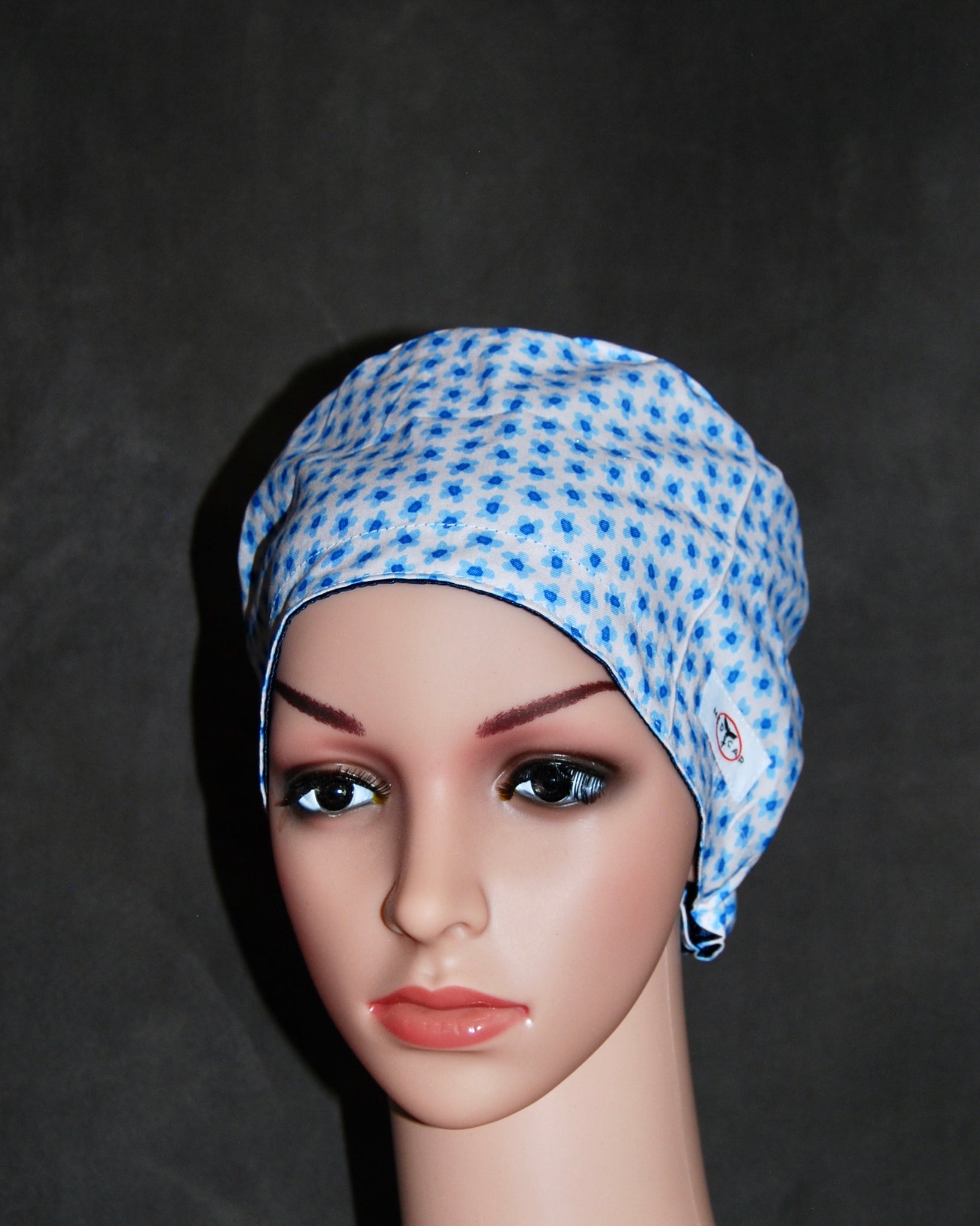 Blue Snappi Two Satin Scrub Hat