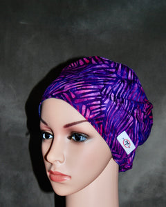 Scripted Lavender Pink Snappi Two Satin Scrub Hat