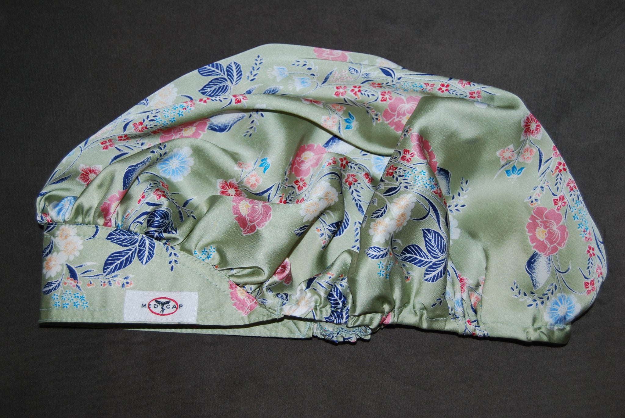 Meadows Green Satin Scrub Hat