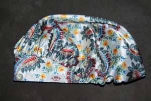 Brushed Paisley Satin Scrub Hat