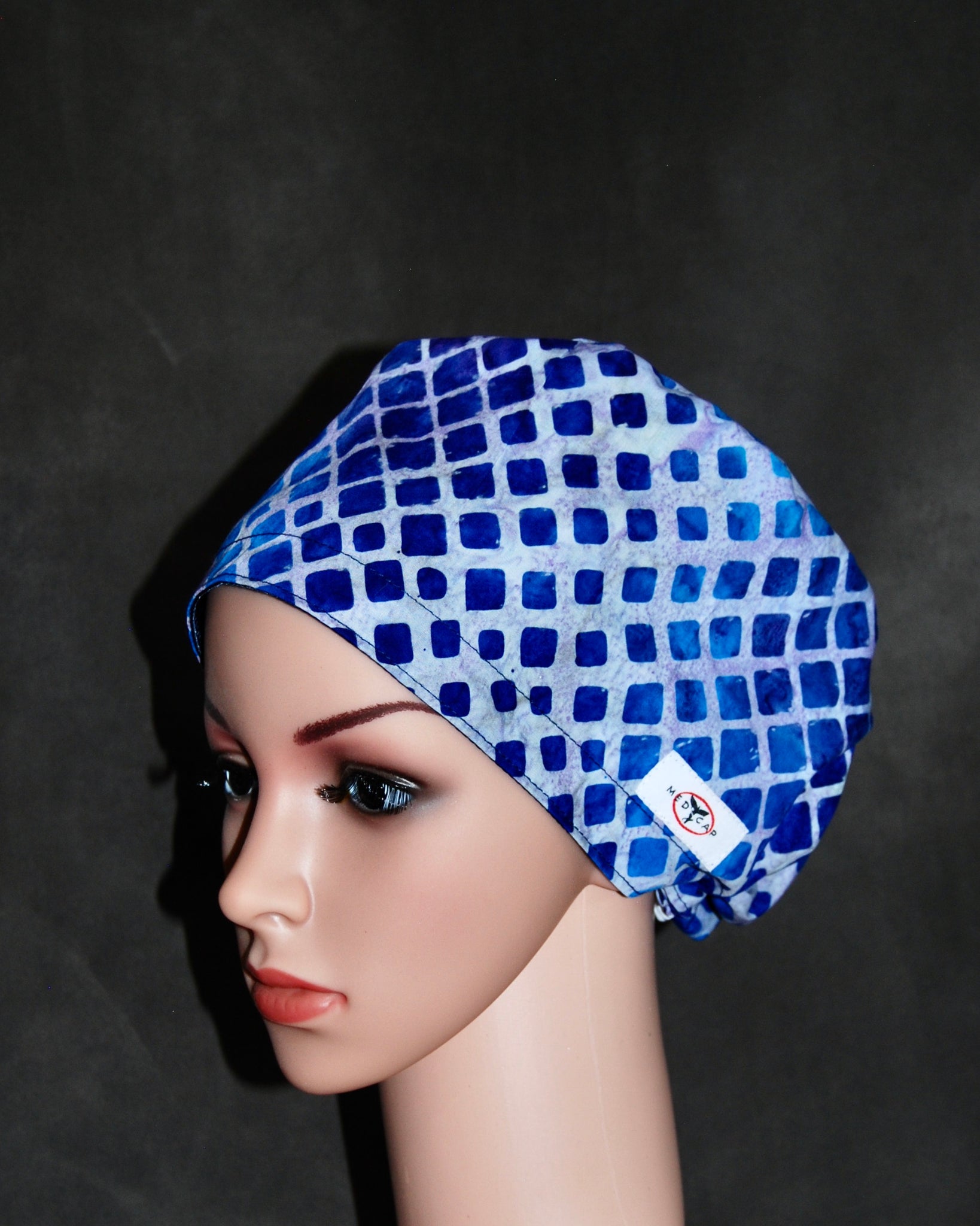 Digital Blues Snappi Two Satin Scrub Hat