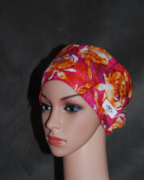 Expressions Blooms Snappi Two Satin Scrub Hat