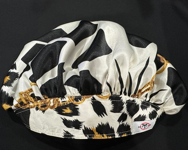 Chains of Gold Satin Scrub Hat