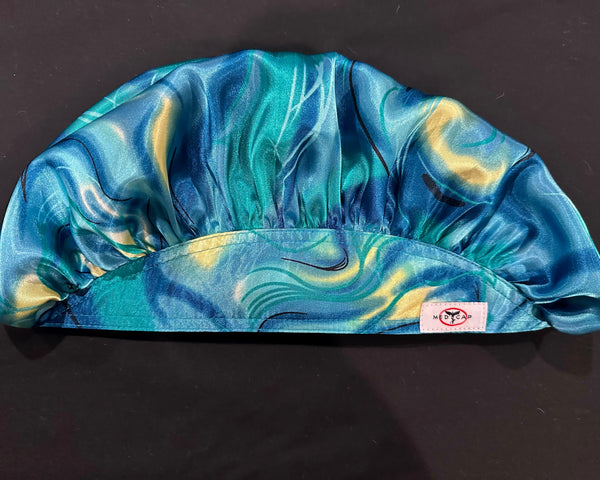 Auroa Blues Satin Scrub Hat