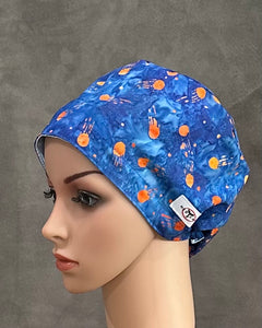 Across the Blue Celeste Snappi Two Satin Scrub Hat