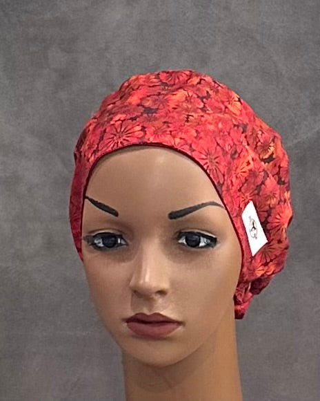 Red Snappi Two Satin Scrub Hat