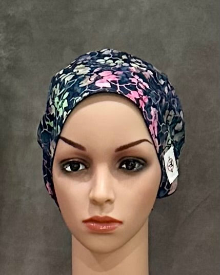 Lattice Garden Snappi Two Satin Scrub Hat