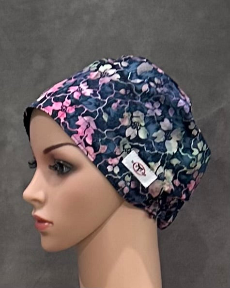 Lattice Garden Snappi Two Satin Scrub Hat